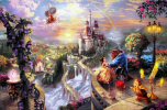 Photo of Beauty and the Beast Falling in Love by Thomas Kinkade