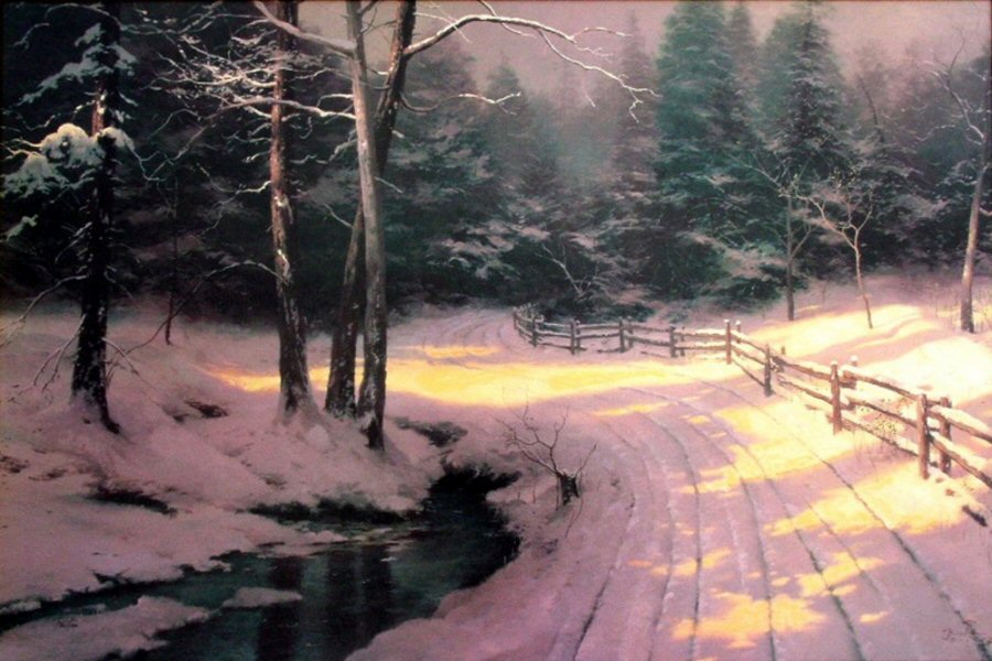 Winter Glen (Winter Glow) by Thomas Kinkade
