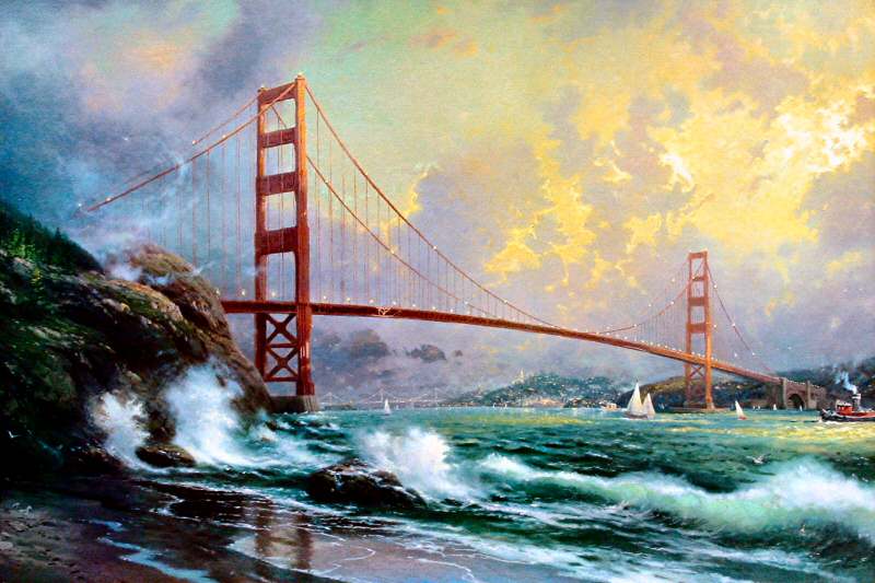 Golden Gate Bridge San Francisco (San Francisco VI) by Thomas Kinkade