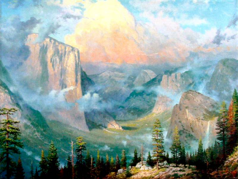 Yosemite Valley (Late Afternoon Light at Artist's Point) by Thomas Kinkade