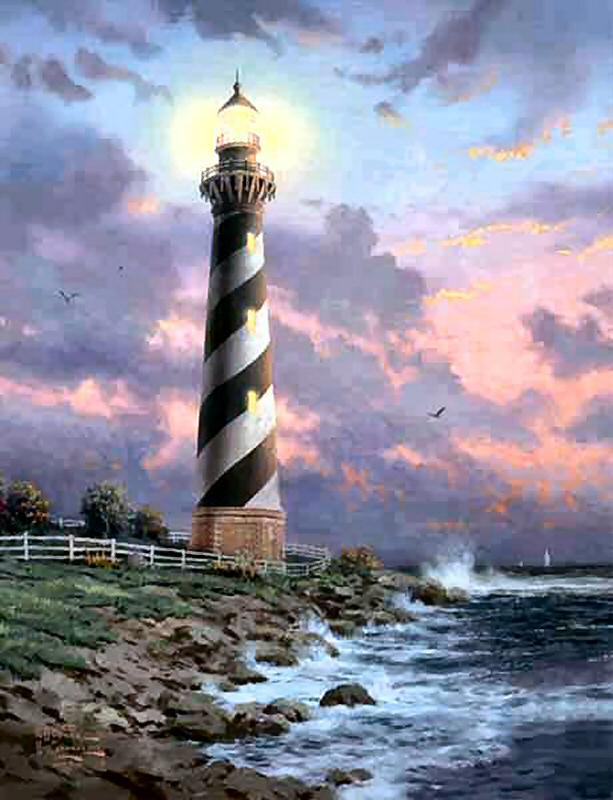 Cape Hatteras Light (Lighthouse Landmarks II) by Thomas Kinkade