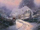 Photo of The Christmas Cottage by Thomas Kinkade