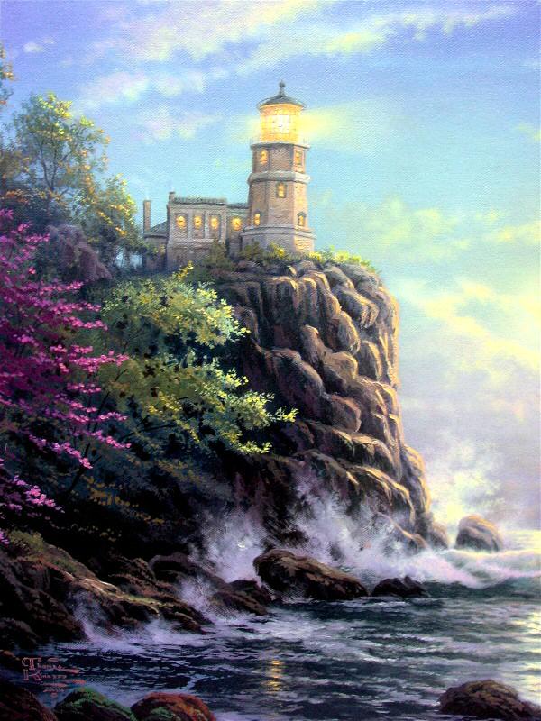 Split Rock Light (Lighthouse Landmarks I)by Thomas Kinkade
