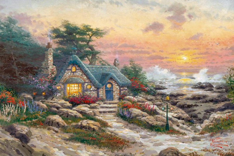 Cottage By The Sea by Thomas Kinkade