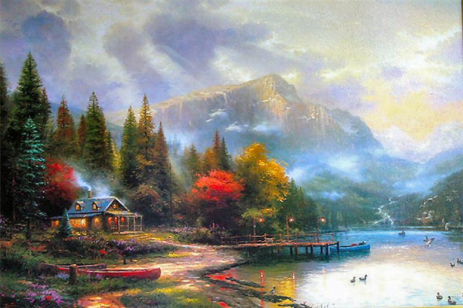 The End of a Perfect Day III by Thomas Kinkade