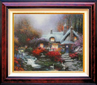 Thomas Kinkade Evening at Swanbrooke Cottage Classic  