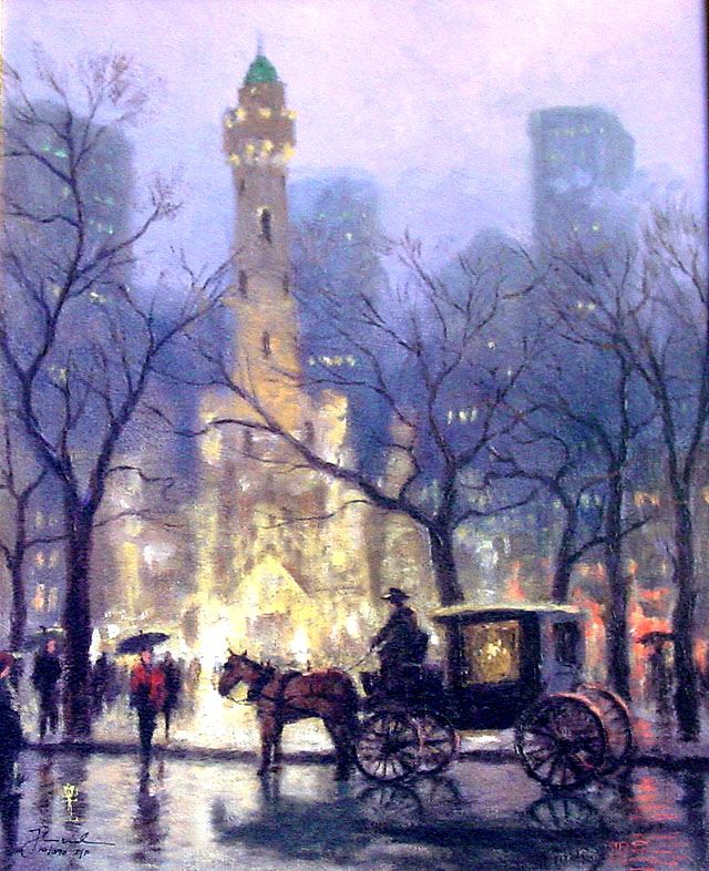 The Water Tower, Chicago by Thomas Kinkade
