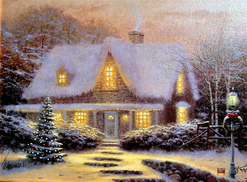 Christmas Eve (Christmas Cottage II) by Thomas Kinkade