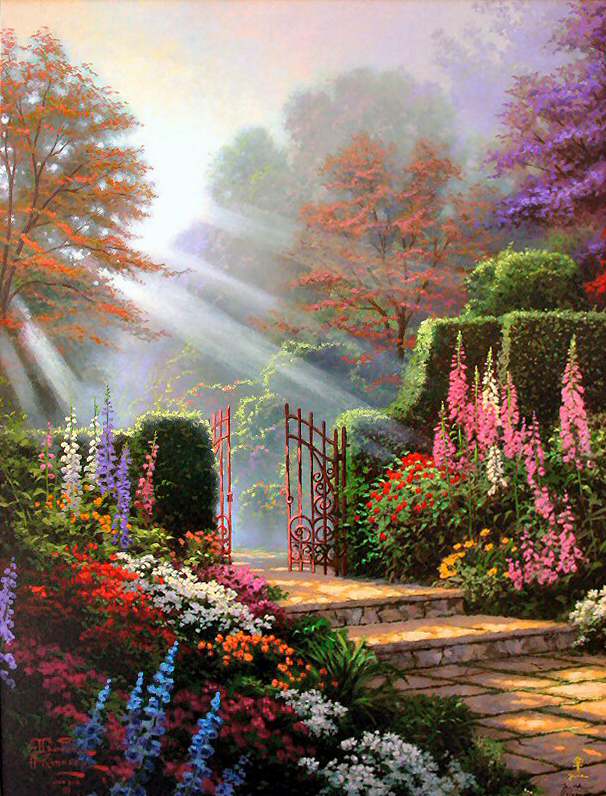 Garden of Grace (Gardens of Light I) by Thomas Kinkade