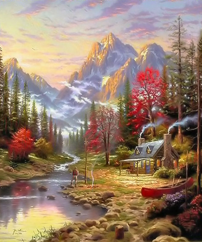 The Good Life (Beginning of a Perfect Evening III) by Thomas Kinkade
