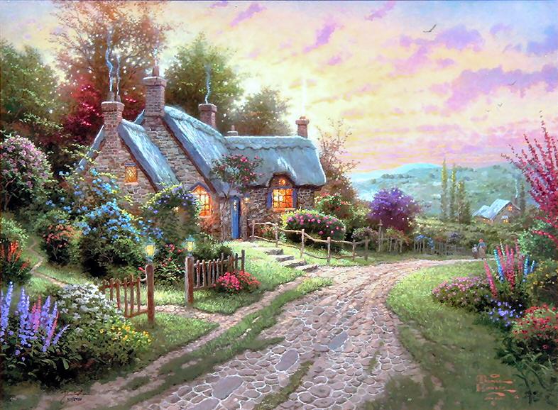 A Peaceful Time ('Places in the Heart II') by Thomas Kinkade