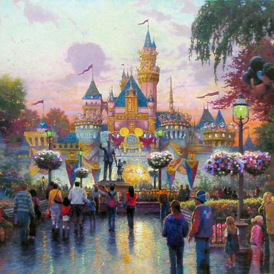 Disneyland 50th Anniversary by Thomas Kinkade