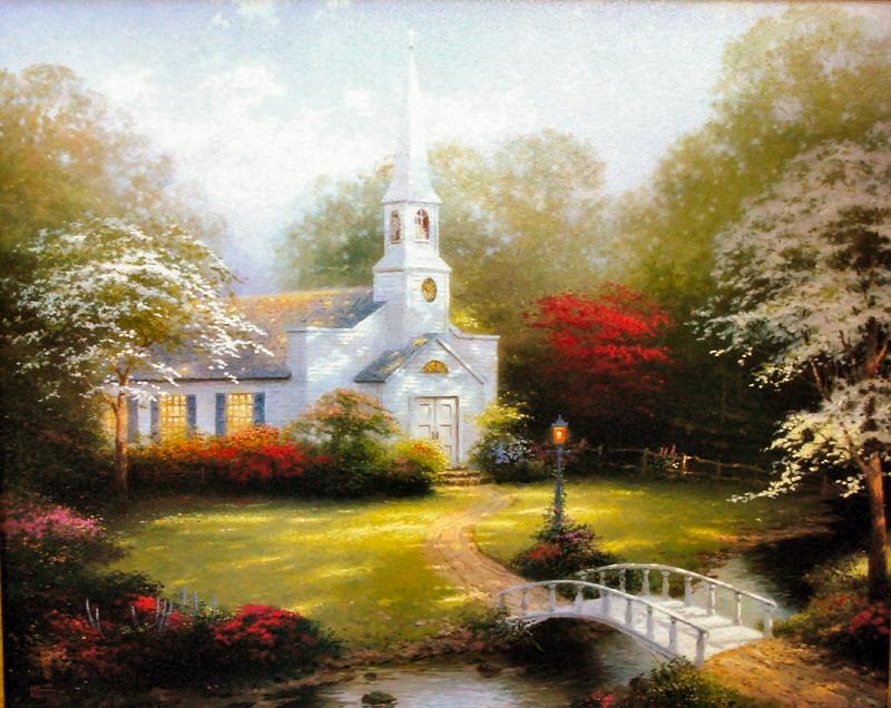 Hometown Chapel (Hometown Memories II) by Thomas Kinkade