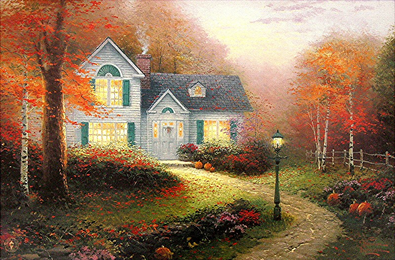  The Blessings of Autumn (Blessing of the Seasons I) by Thomas Kinkade