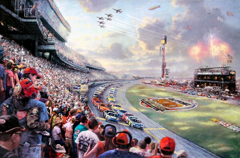 NASCAR Thunder  by Thomas Kinkade