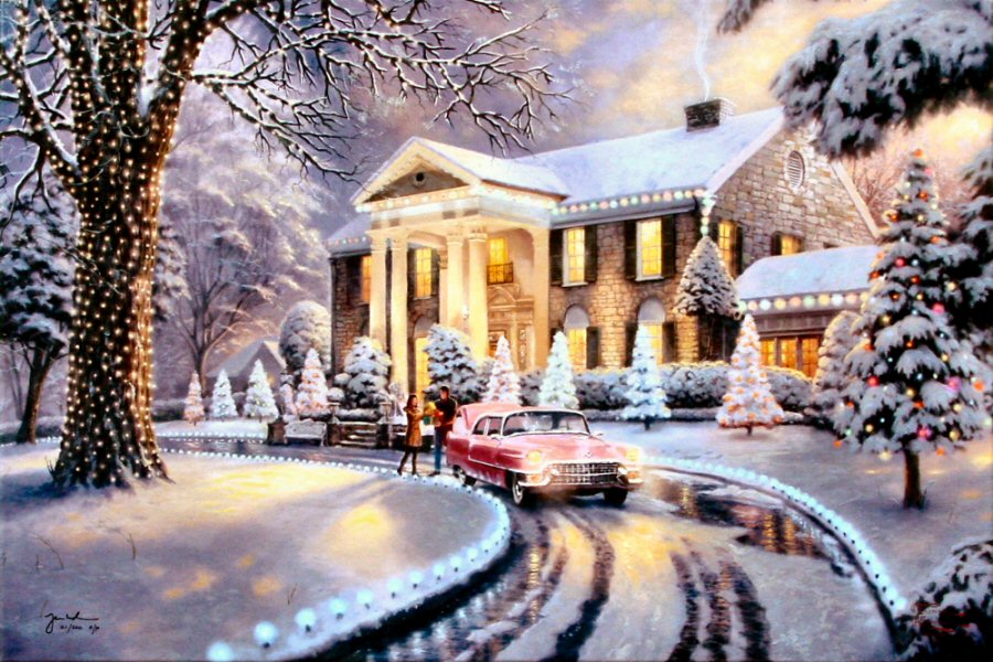 Christmas at Graceland by Thomas Kinkade