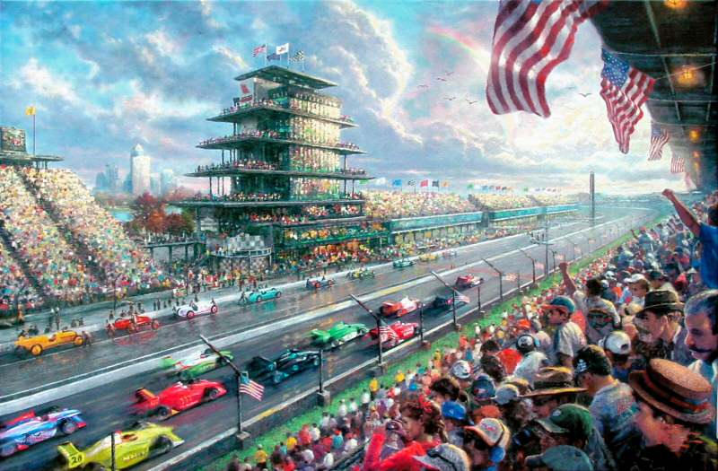 Indy Excitement, 100 Years of Racing at Indianapolis Motor Speedway  by Thomas Kinkade