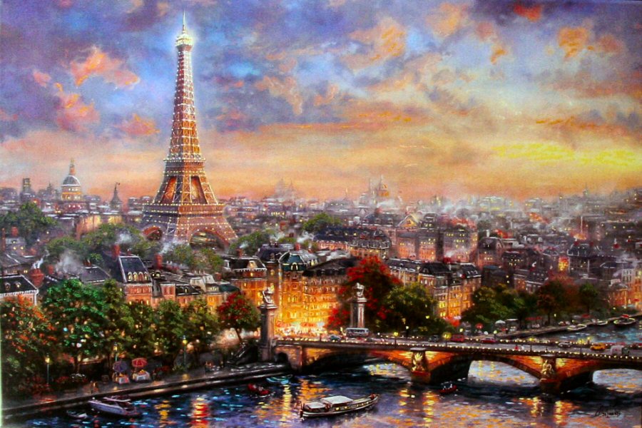 Paris City of Love  by Thomas Kinkade