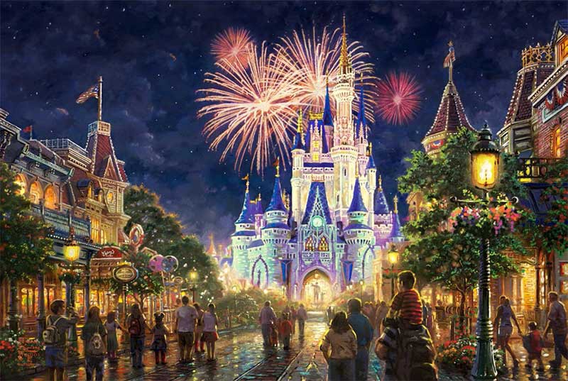Main Street USA, Walt Disney World  by Thomas Kinkade